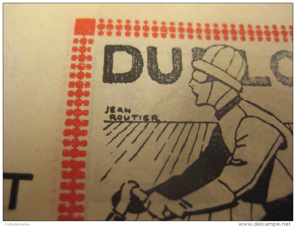 Agenda DUNLOP pneus 1930 comics illustrations Pierre Delarue-Nouvellière & JEAN ROUTIER & J. WANKE - B.D.  Hergé strips