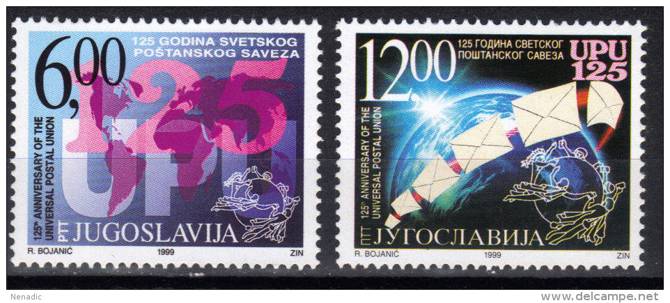 Yugoslavia,125 Years Of UPU 1999.,MNH - Neufs