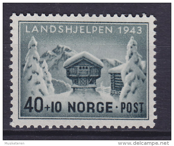 Norway 1943 Mi. 294     40 Ø + 10 Ø Norwegische Landeshilfe Naturalienspeicher MH* - Neufs