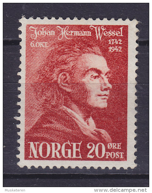 Norway 1942 Mi. 273   20 Ø Johan Herman Wessel MH* - Ungebraucht