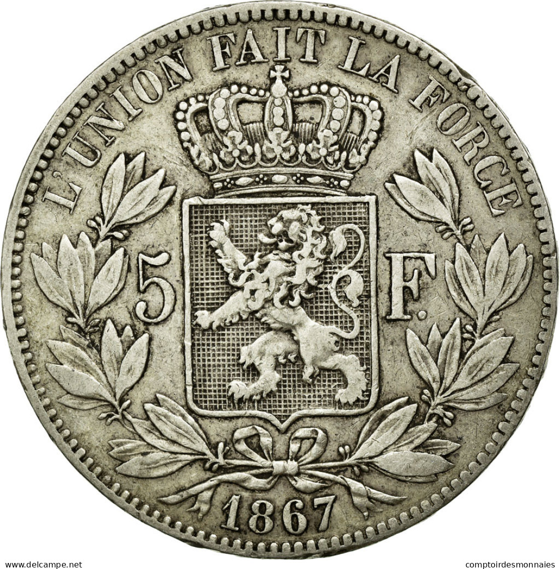 Monnaie, Belgique, Leopold II, 5 Francs, 5 Frank, 1867, TTB, Argent - 5 Frank