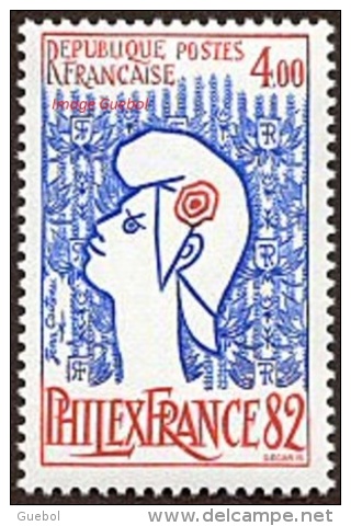 France N° 2216,** PhilexFrance 1982 - La " Marianne De Jean COCTEAU "  Le 4.00 Frs - Nuovi