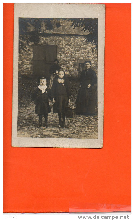 Carte Photo à Identifier - Groupe De Personnes Femme Enfants - A Identifier