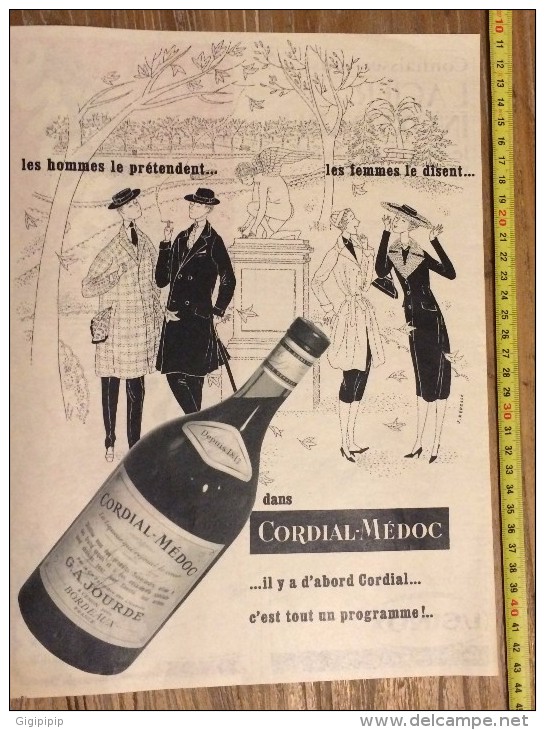 PUB PUBLICITE 50/60 CORDIAL MEDOC G.A. JOURDE J REPESSE - Collections