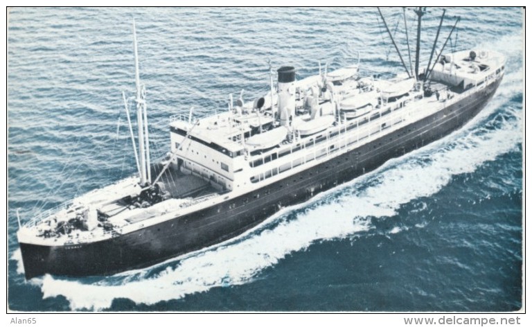 S.S. 'Denali' The Alaska Line Cruise Ship Ocean Liner, C1950s Vintage Postcard - Dampfer