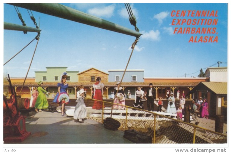 Fairbanks, Alaska Centennial Exposition, 'Nenana' Stern Wheeler River Boat Gangplank, C1960s Vintage Postcard - Fairbanks