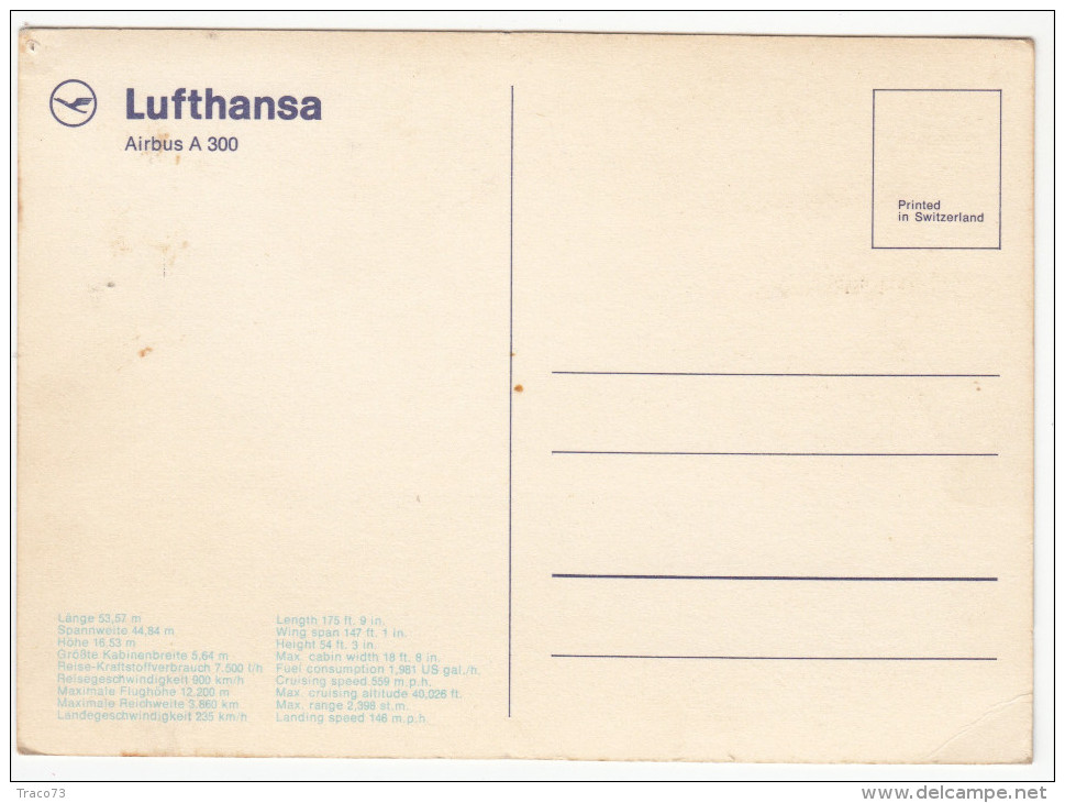 LUFTHANSA /  Airbus A 300 - 1946-....: Moderne