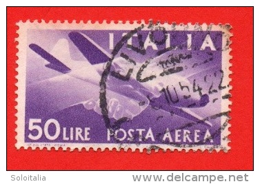 1945/46 (A134/l) Democratica  Lire 50 Rutota III - Usato - Leggi Il Messaggio Del Venditore - Airmail