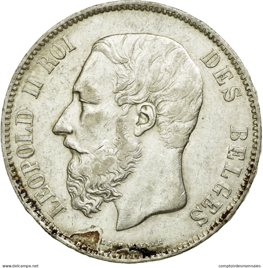 Monnaie, Belgique, Leopold II, 5 Francs, 5 Frank, 1869, TTB, Argent, KM:24 - 5 Frank