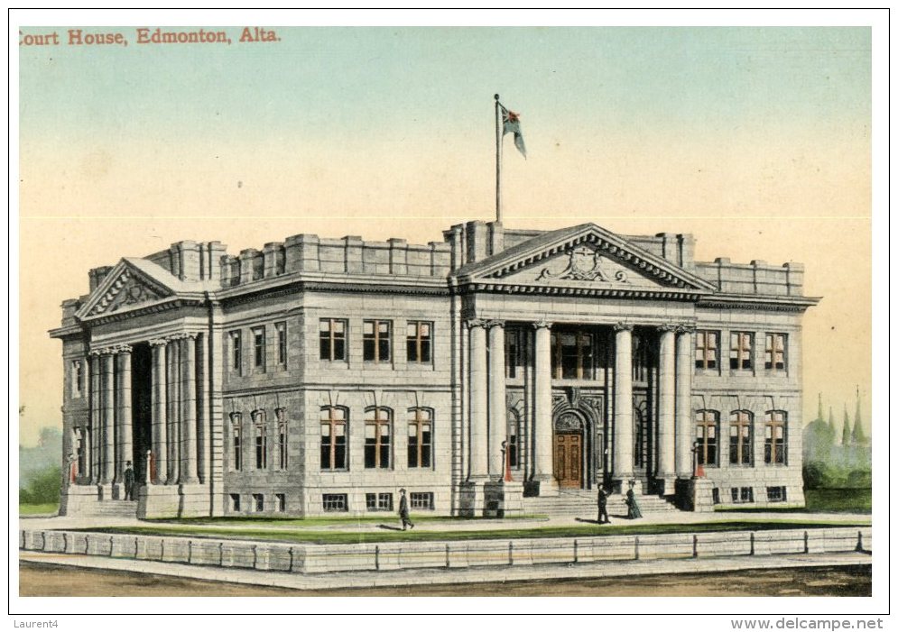 (PH 222) Very Old Postcard - Carte Ancienne - Canada - Edmonton Court House - Edmonton