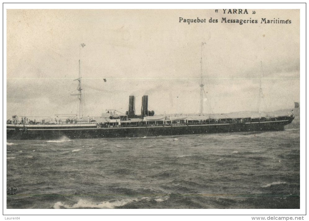 (PH 222) Very Old Postcard - Carte Ancienne - Cruise Ship Yarra - Dampfer