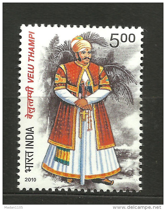 INDIA, 2010, Velu Thampi, Veluthampi, Kalkulam Born, Former Dalawa Travancore, MNH, (**) - Nuovi