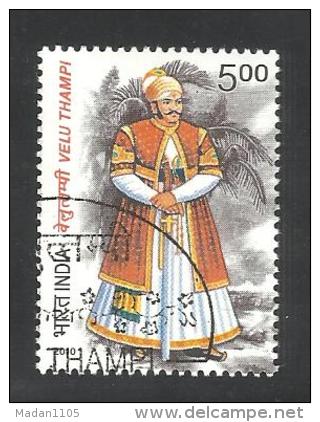 INDIA, 2010, FINE USED, Velu Thampi, Veluthampi, Kalkulam Born, Costume, Tree, - Oblitérés