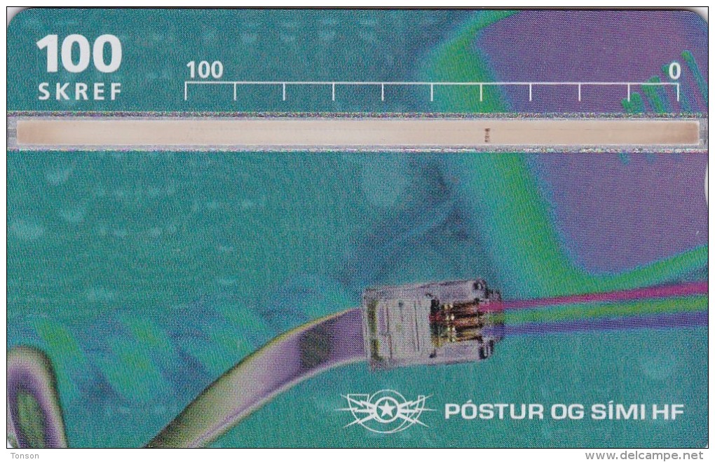 Iceland, ICE-D-19, Telephone Cable, 2 Scans. - Island