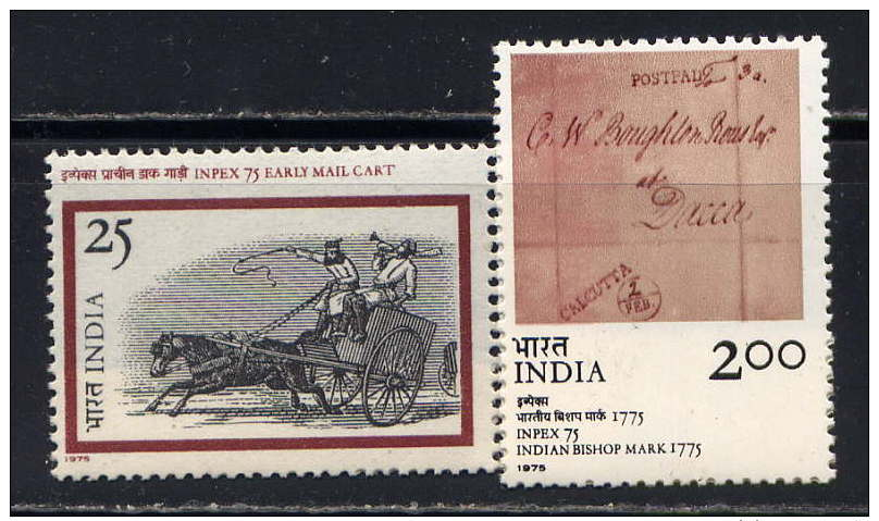 INDE - N° 466/467** - IMPEX 75 - Unused Stamps