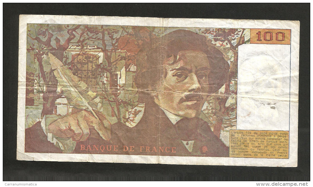 FRANCE - BANQUE De FRANCE - 100 Francs DELACROIX (1990) Serie: M. 179 - 100 F 1978-1995 ''Delacroix''