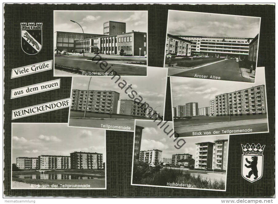 Berlin-Reinickendorf - Tellpromenade - Holländerstrasse - Aroser Allee  - Foto-AK Grossformat - Reinickendorf