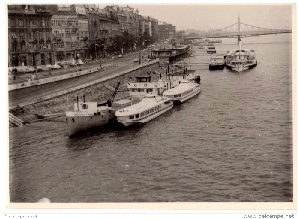 Photo Originale Bateau - Bateaux à Quai En Allemagne - Pont - Ville - Boote In Deutschland Angedockt - Bridge - City - - Schiffe