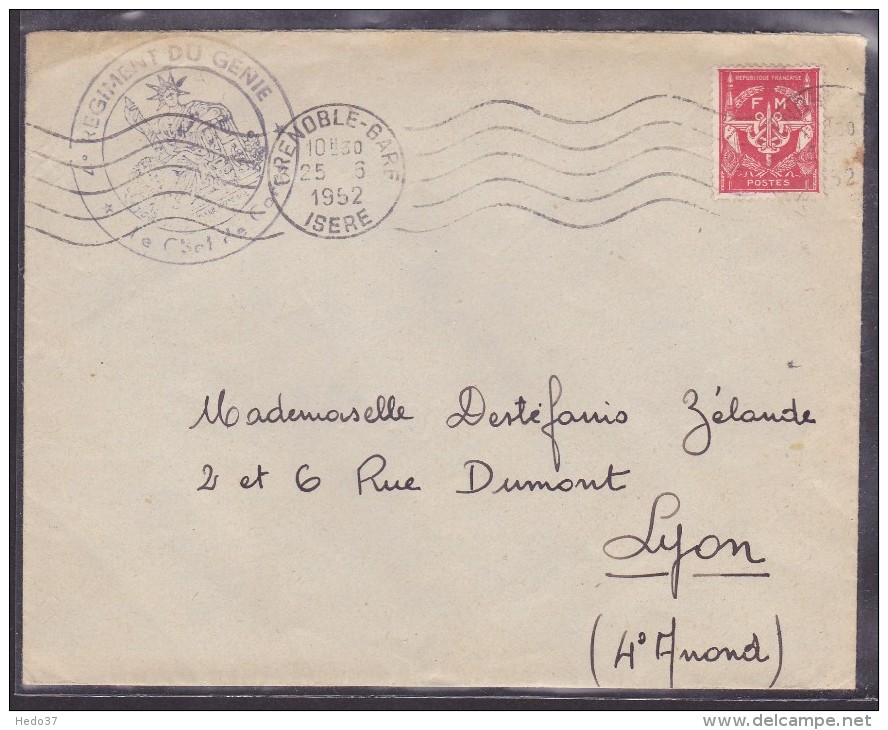 Cachet Militaire - Lettre - Cachets Militaires A Partir De 1900 (hors Guerres)