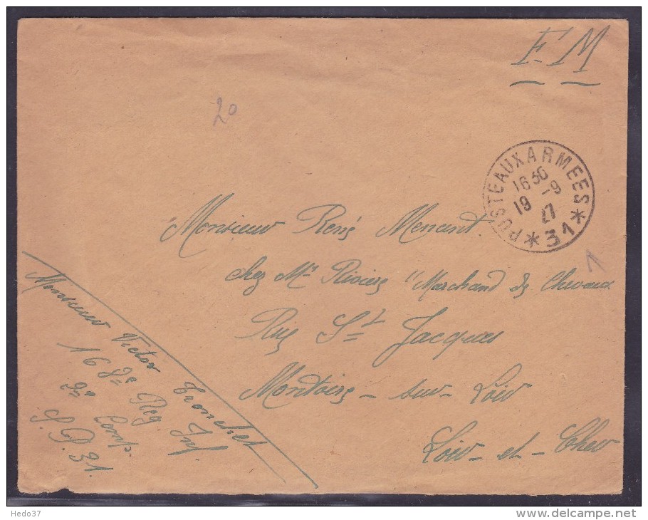 Cachet Militaire - Lettre - Cachets Militaires A Partir De 1900 (hors Guerres)