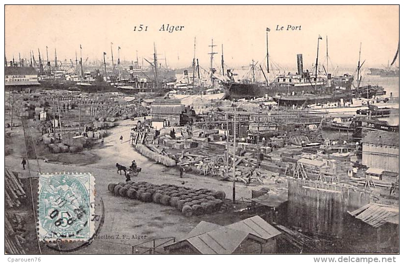 Cpa Bateau Vapeur Identifié  " Stilbé  " Armement Chantier Le Quellec  1898 Sunderland Port D´ALGER Algérie  MAGHREB - Paquebots