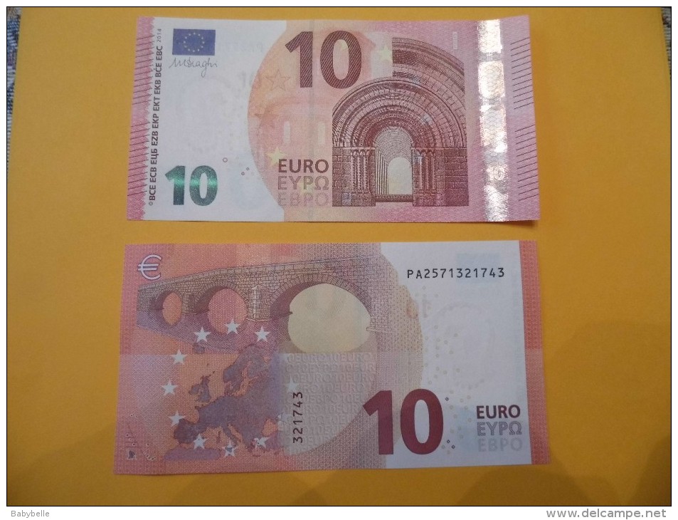 BILLET PAYS BAS  DE  10 EUROS P 002F5   PA  DRAGHY  UNC - 10 Euro