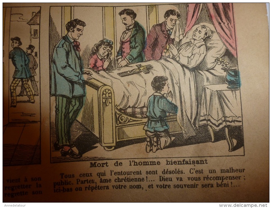 Vers 1900       Imagerie D'Epinal  N° 449    L'AVARE & LE BIENFAISANT.           Pellerin & Cie - Collections