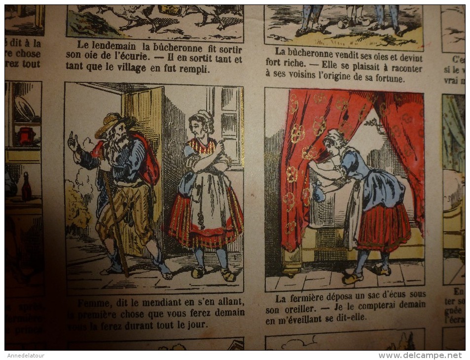 Vers 1900       Imagerie D'Epinal  N° 669   LA VRAIE ET LA FAUSSE CHARITE          Pellerin & Cie - Collections