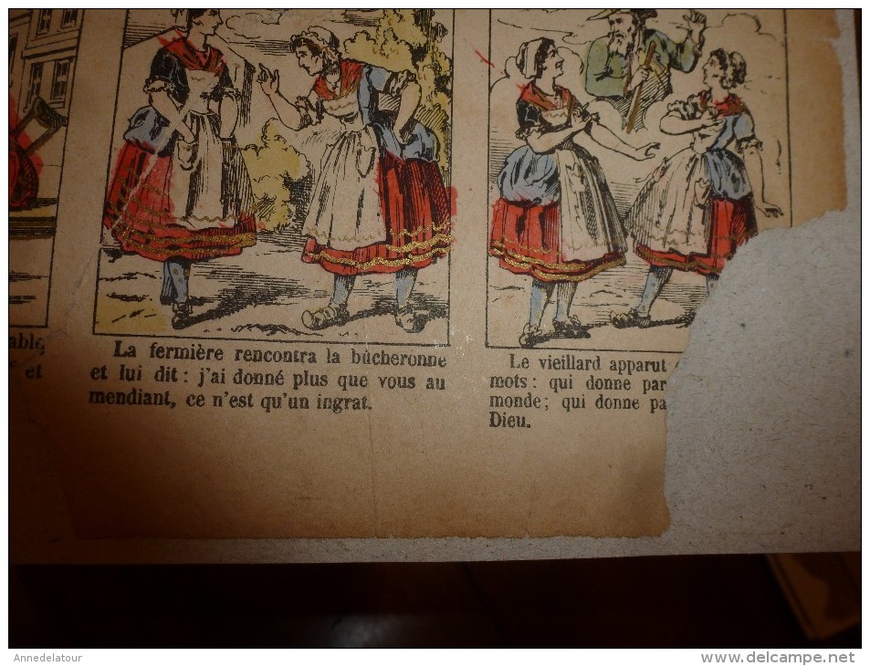 Vers 1900       Imagerie D'Epinal  N° 669   LA VRAIE ET LA FAUSSE CHARITE          Pellerin & Cie - Collections