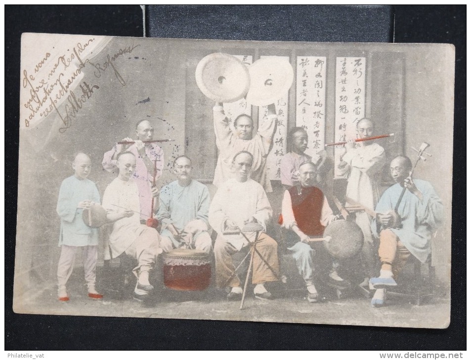 CHINE - C P Voyagée En 1906 - SHANGHAI " Musiciens " - Lot N° 10032 - China