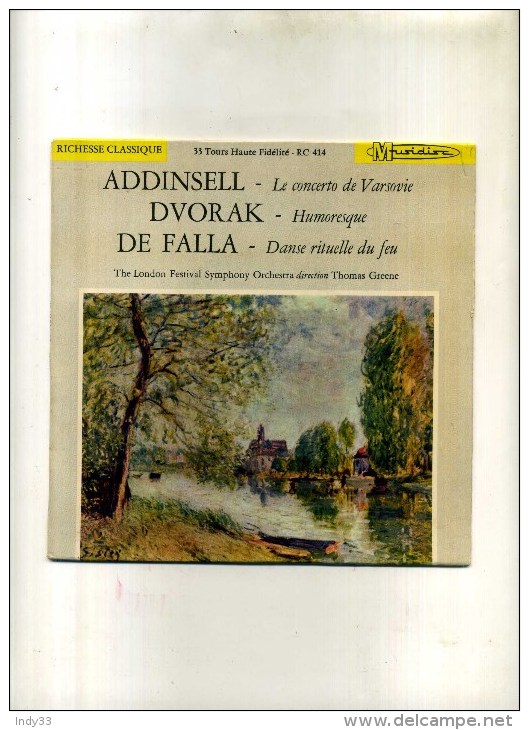 - RICHESSE CLASSIQUE . ADDINSELL . DVORAK .... 45 T. - Classical