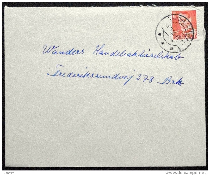 Denmark 1955 Letter     Minr.334 NØRRE SALTUM   ( Lot 5936  ) - Lettres & Documents