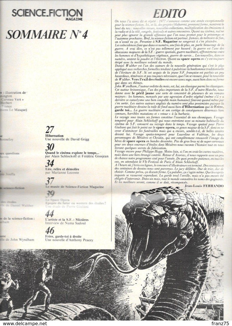Science-Fiction Magazine-mensuel N°4 (Bruce Pennington)1977-TBE - Sonstige & Ohne Zuordnung