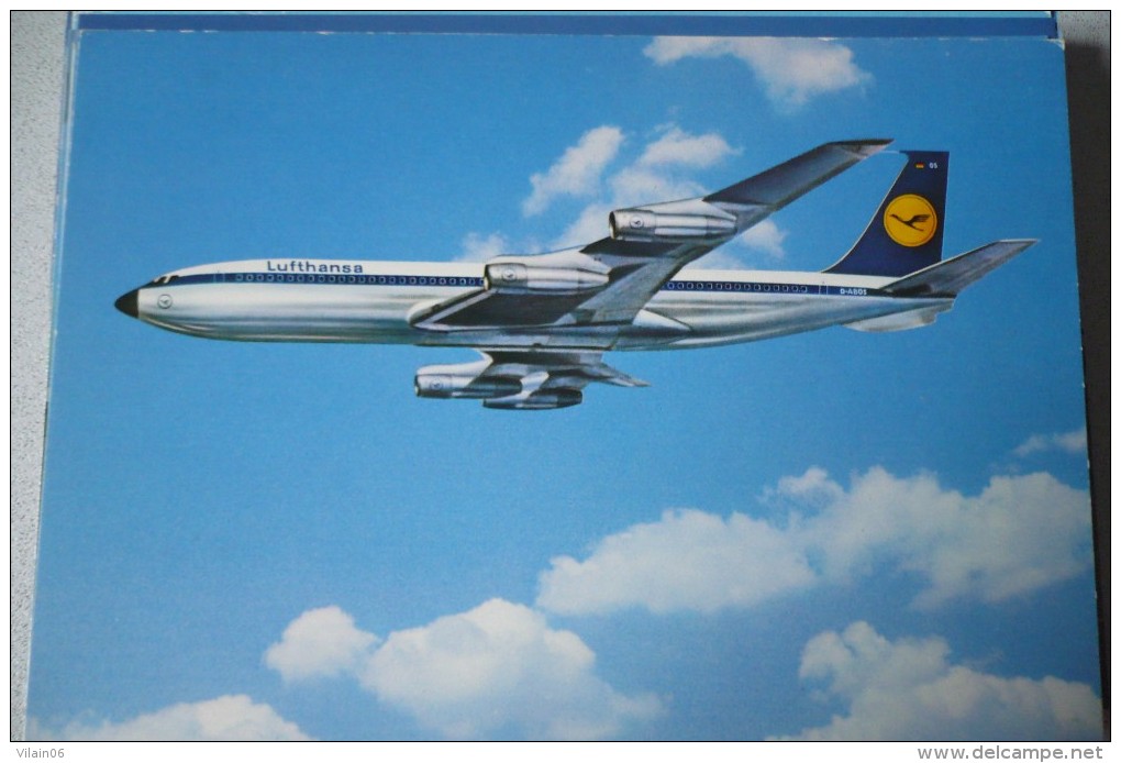 AIRLINES ISSUE / CARTE COMPAGNIE         LUFTHANSA   B 707   D ABOS - 1946-....: Era Moderna