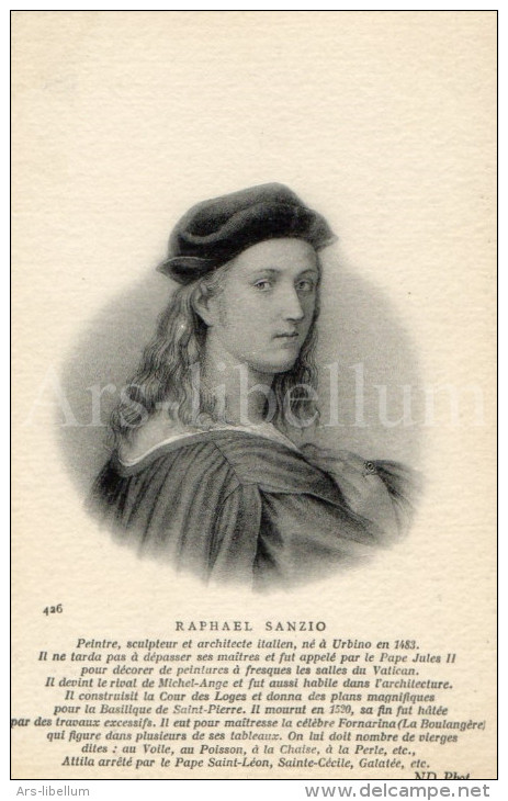 Postcard / Raphael / Raphaël / Rafaël / Ed. ND Phot. No 426 - Artisti