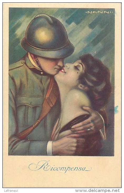 Themes Div -ref L624-  Illustrateur Nanni -guerre 1914-18- Couple - Ricompensa -voir Etat Dans Description  - - Nanni