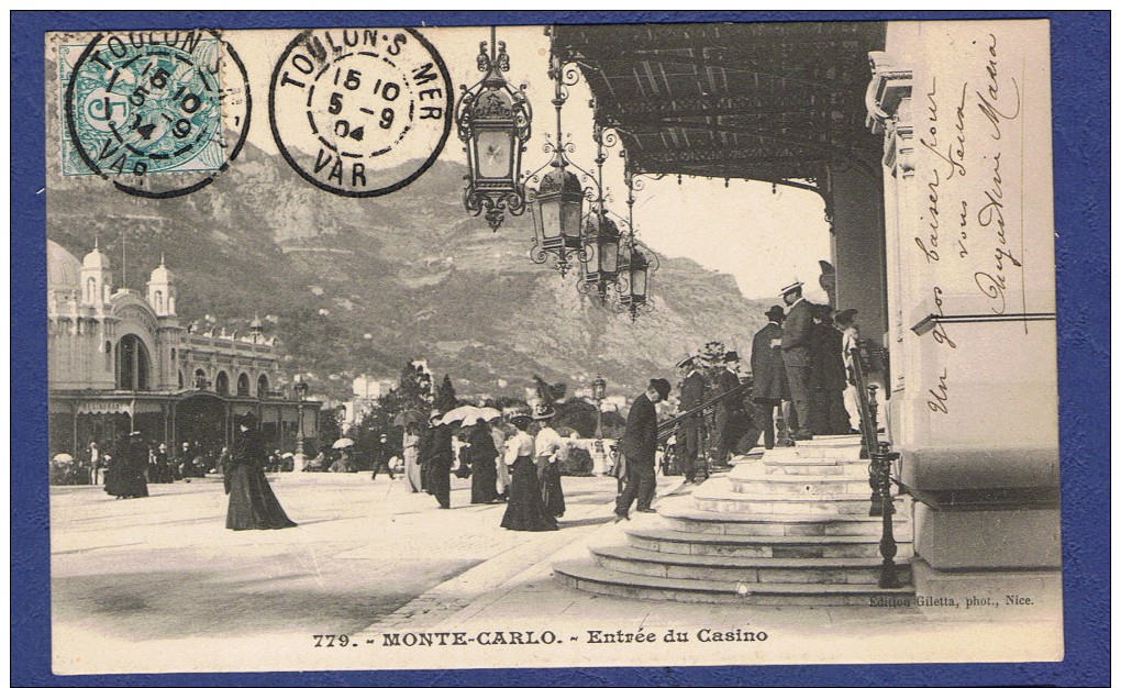 HHH - CPA - MONACO - 779 - MONTE-CARLO - ENTREE DU CASINO - - Casino