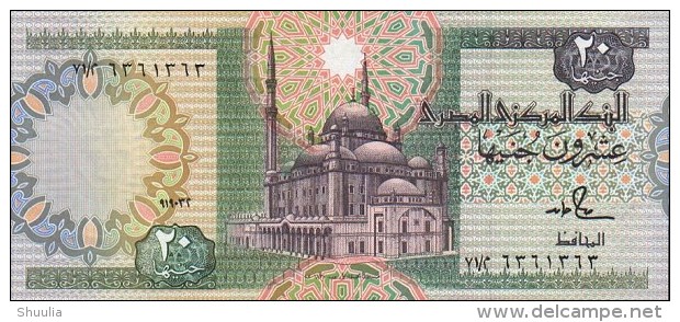 Egypt 20 Pounds 1992 Pick 52c UNC - Egipto