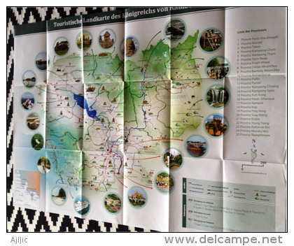 CAMBODIA/KAMBODSCHA. UNIVERSAL EXPO MILANO 2015, Large Map Of Cambodia (in German-Deutsche) From The Cambodian Pavilion - Asia & Vicino Oriente