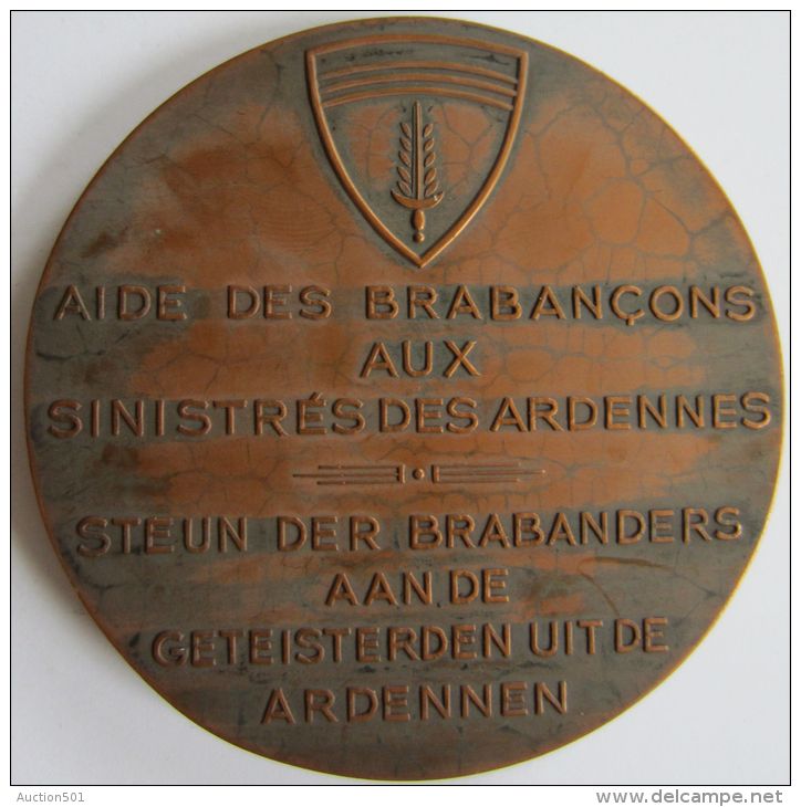 M05089  DIGHT EINSENHOWER - AIDE DES BRABANCONS AUX SINISTRES DES ARDENNES  - Son Buste  (132g) - Professionnels/De Société