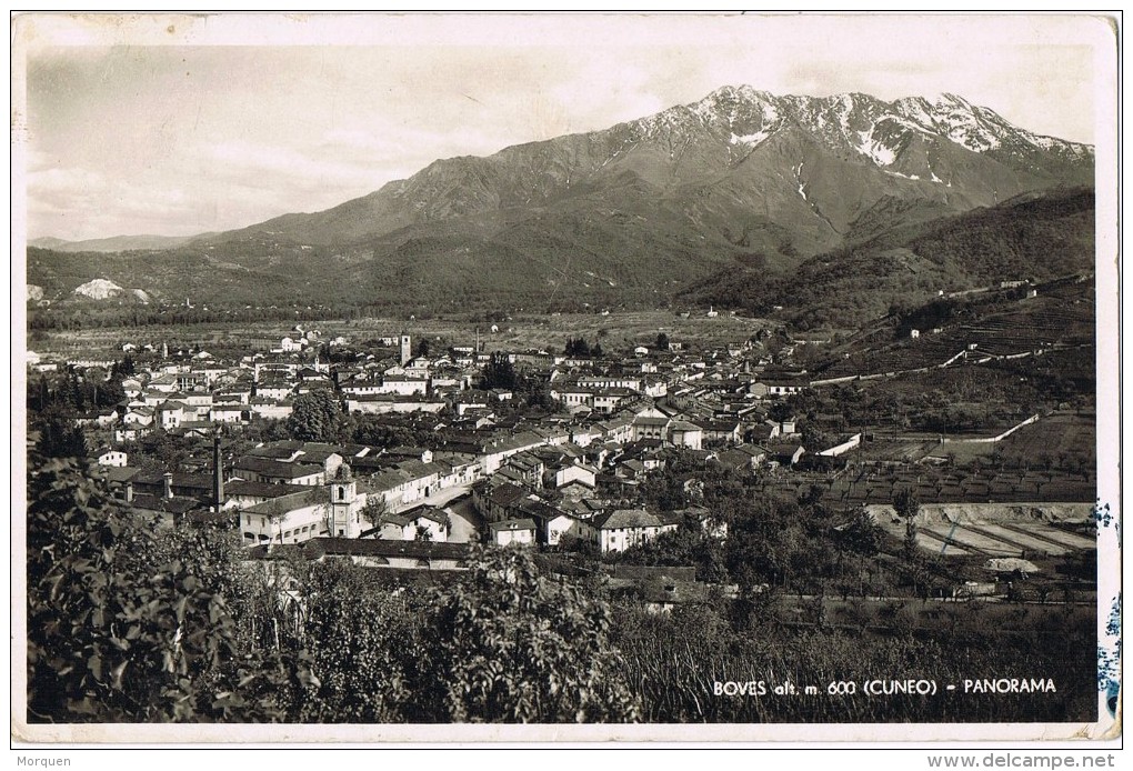 15772. Postal  BOVES (Cuneo) 1936. Panorama Di Boves - Pneumatic Mail