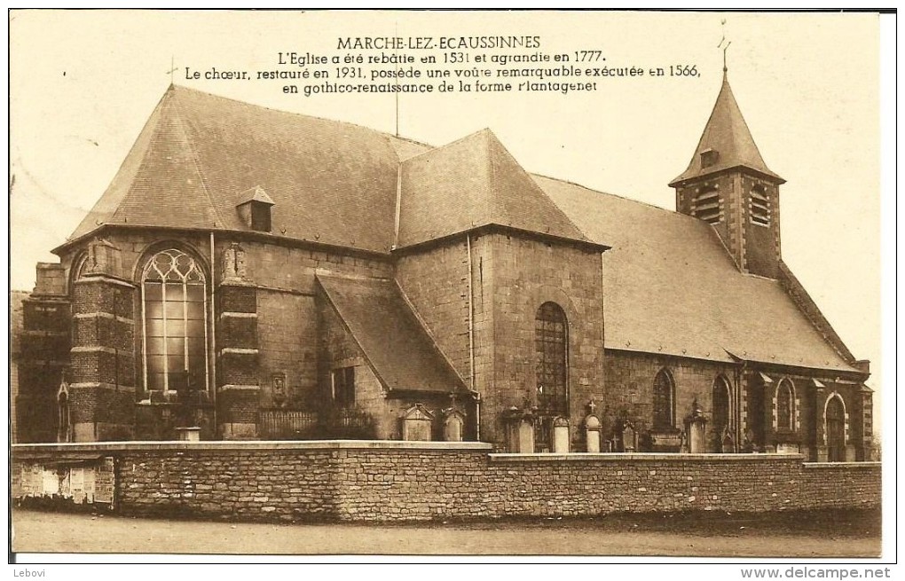 MARCHE-LEZ-ECAUSSINNES « L’église» - Phototypie A. Dohmen , Bxl - Ecaussinnes