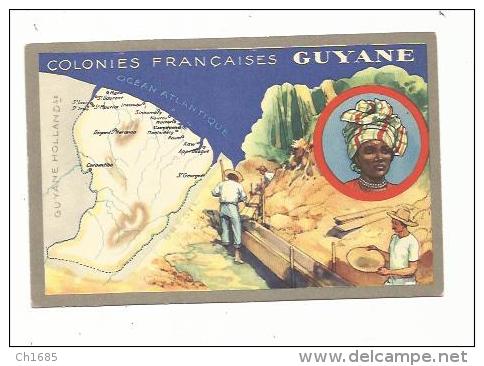 GUYANE  : Colonies Françaises : Carte Du Pays : Edité Par Lion Noir - Autres & Non Classés