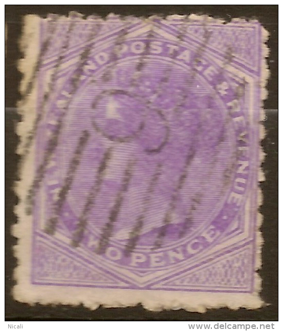 NZ 1882 2d Pmk 6 Obliterator SG 196 U #QM145 - Usados