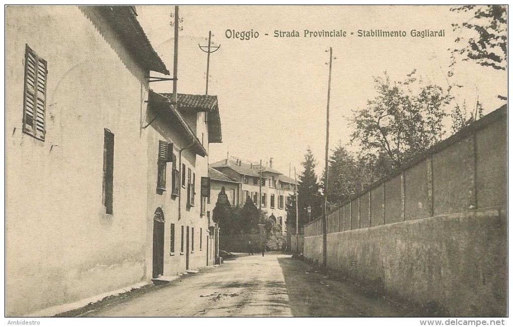 Oleggio Strada Provinciale Stabilimento Gagliardi  Fp V.1915 - Novara