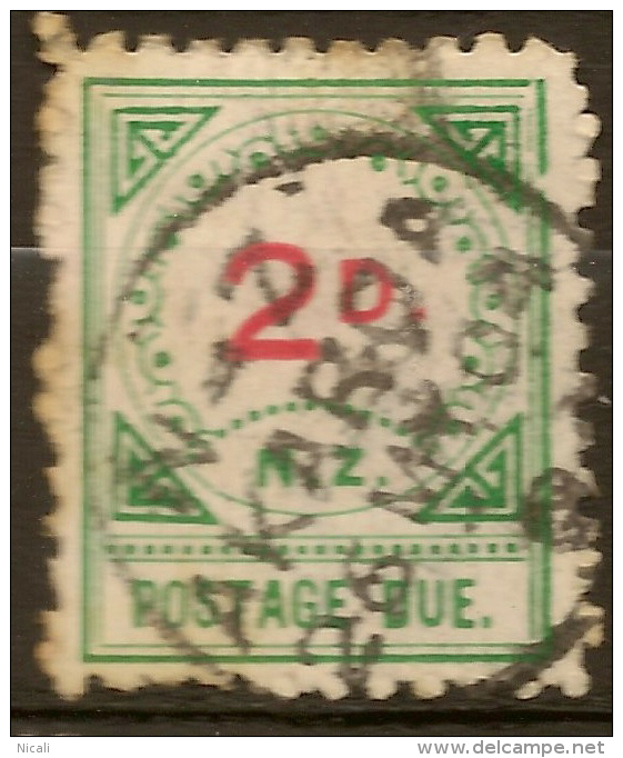 NZ 1899 2d Due Pmk Akaroa SG D15 U #QM164 - Portomarken