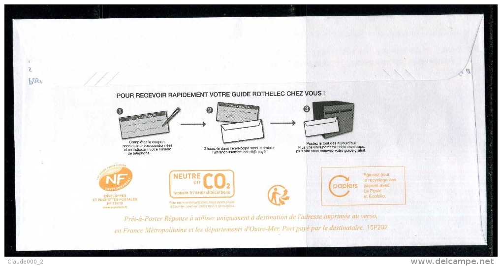 PAP Ciappa  " ROTHELEC "  Port Payé Par 15P202 NEUF ** - Prêts-à-poster:Answer/Ciappa-Kavena