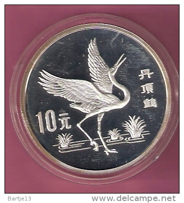 CHINA 10 YUAN 1989 SILVER PROOF EAGLE IN FLIGHT 5000 PCS. - Chine