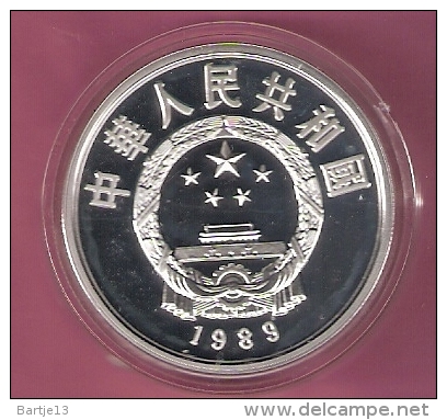 CHINA 10 YUAN 1989 SILVER PROOF EAGLE IN FLIGHT 5000 PCS. - Chine