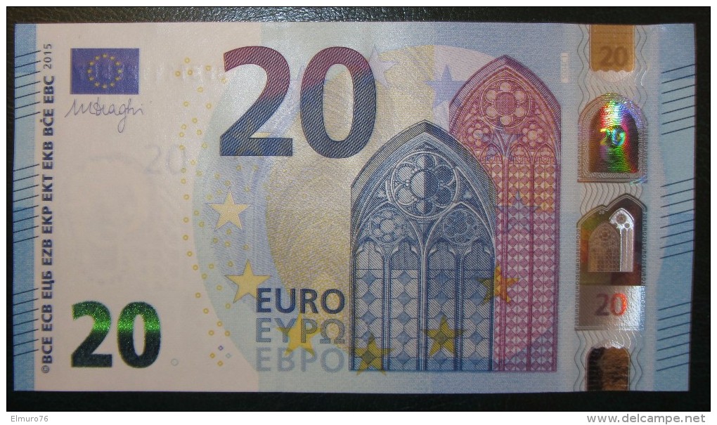 20 EURO S004C1 Draghi Italy Serie SF Perfect  UNC - 20 Euro